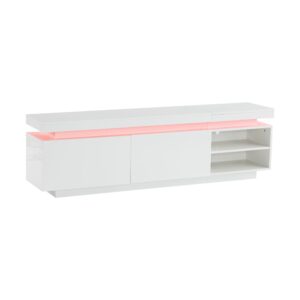 wohnli-moebel-suche-M26034083 Wohnli Möbelsuche - Hochglanz TV-Schrank mit LED und 2 Türen 170 cm weiß