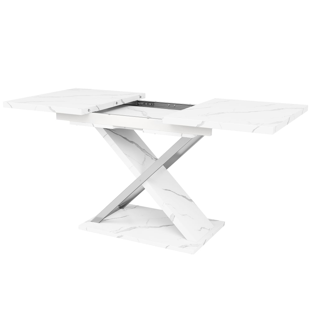 wohnli-moebel-suche-M26034098 Wohnli Möbelsuche - Ausziehbarer Esstisch mit Kreuzbeinen 118-157×75cm