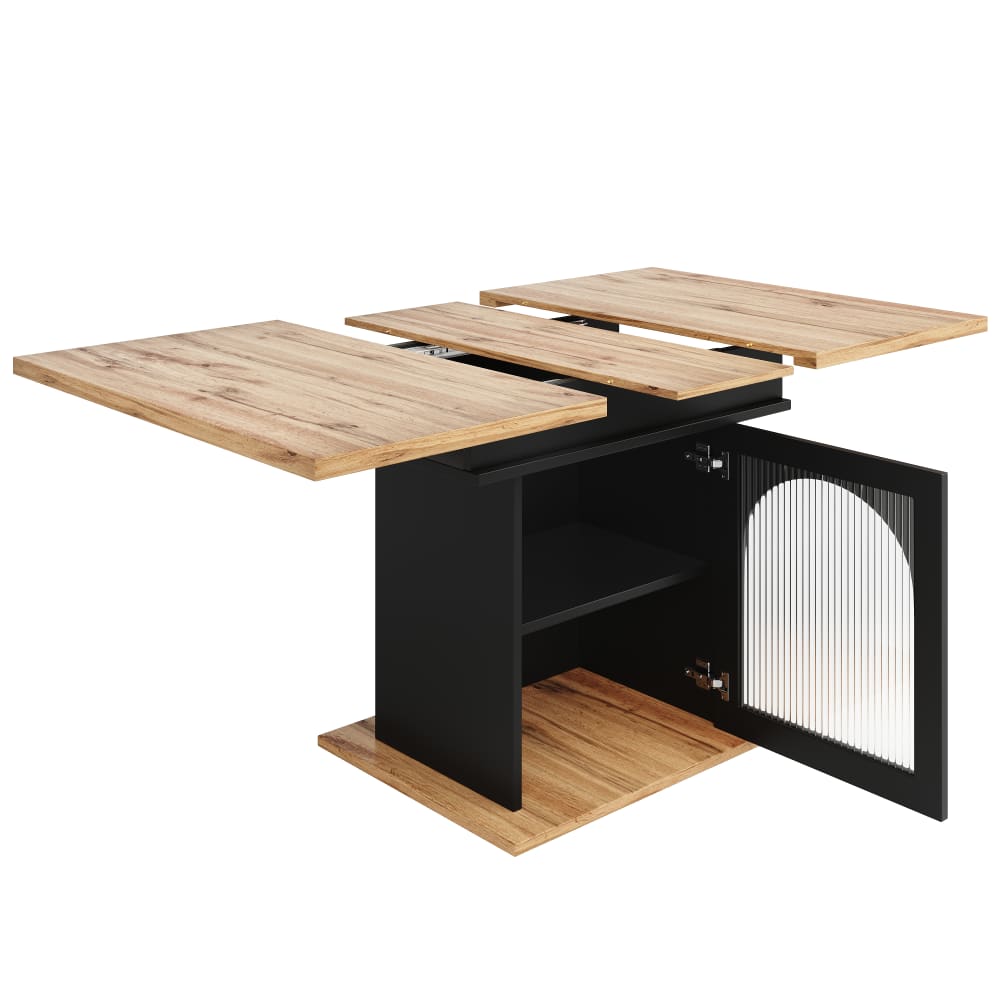 wohnli-moebel-suche-M26034106 Wohnli Möbelsuche - Ausziehbarer Esstisch mit 3 Ablagen 110-140 cm