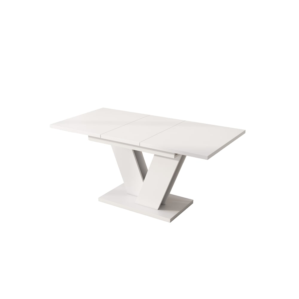 wohnli-moebel-suche-M26034109 Wohnli Möbelsuche - Ausziehbarer Esstisch mit V-Beinen Metall 120/160x80 cm