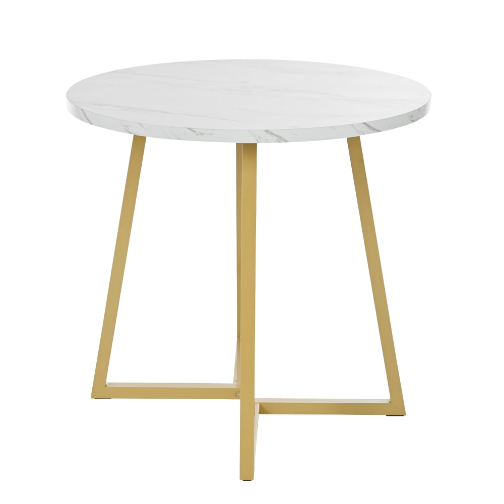 wohnli-moebel-suche-M26034126 Wohnli Möbelsuche - Runder Esstisch mit Marmoroptik & Metallgestell 80 cm