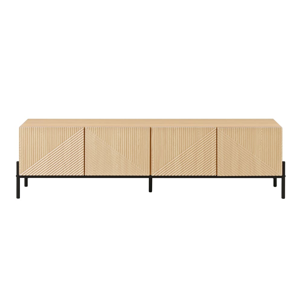 Wohnli Möbelsuche - TV-Schrank 4 Türen 3D-Struktur MDF 163