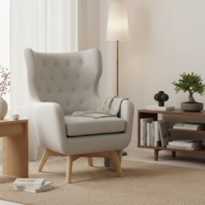 wohnli-moebel-suche-M26034259-1 Ohrensessel beige 101x75x85cm 85x101x75cm PES - Polyester Beige MueMue Sofas und Sessel Sessel, Poufs und Fußbänke Sessel