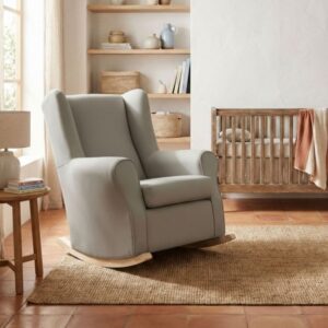 wohnli-moebel-suche-M26034262-1 Schaukelsessel mit Beinen Holz grau 95x81x104cm 104x95x81cm PES - Polyester Grau MueMue Sofas und Sessel Sessel, Poufs und Fußbänke Sessel