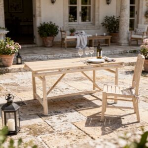 wohnli-moebel-suche-M26034292-1 Rechteckiger Esstisch aus Teakholz 160x75x90cm Holz Braun Decoclico Möbel Esszimmermöbel Esstische