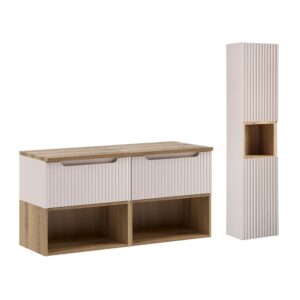wohnli-moebel-suche-M26034407 Wohnli Möbelsuche - Doppelwaschtisch und Hängesäule 2 Schubladen