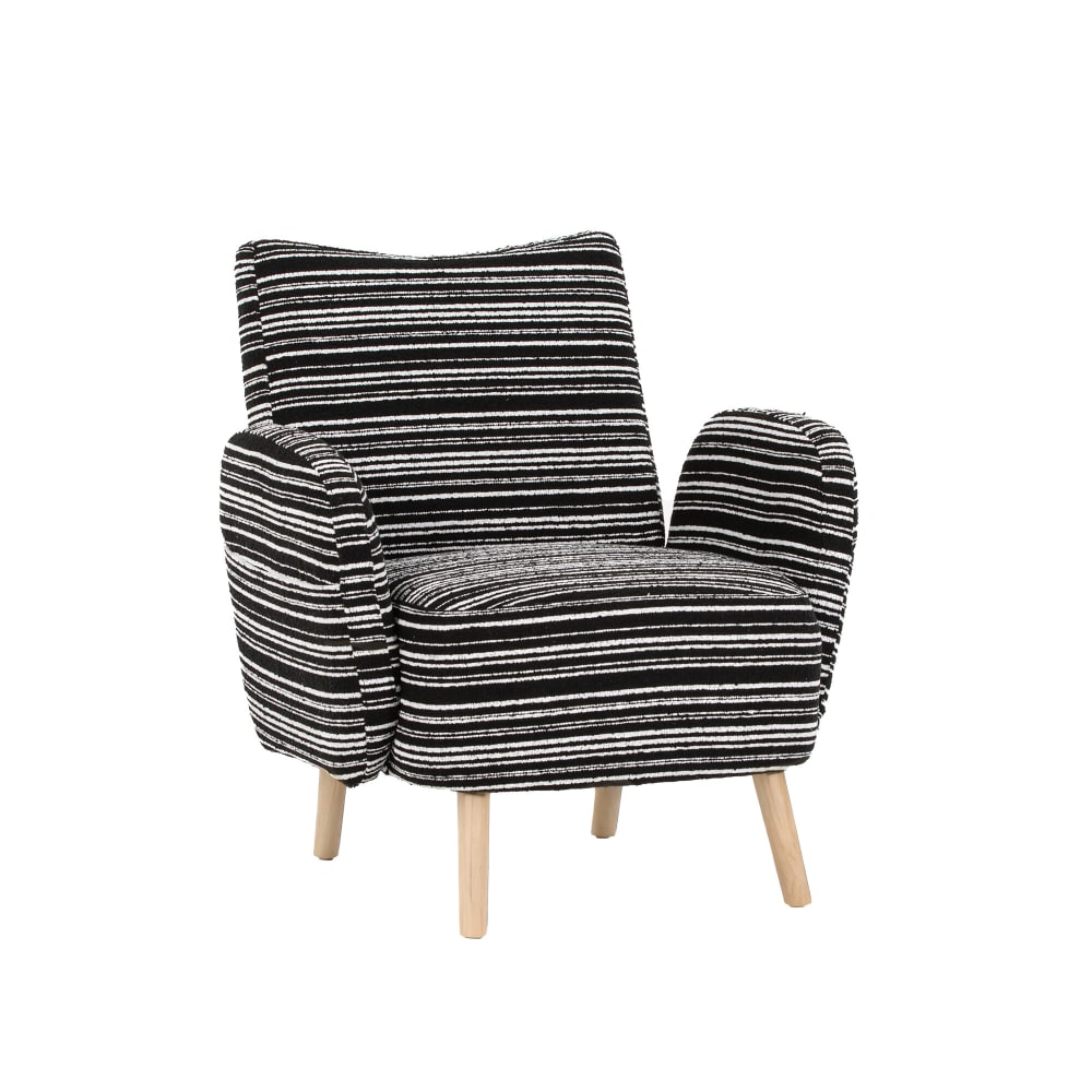 Wohnli Möbelsuche - Vintage-Sessel aus Gestreiftem Bouclé-Stoff