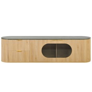 Wohnli Möbelsuche - TV-Ständer aus MDF-Holz mit Glasvitrine