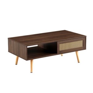 wohnli-moebel-suche-M26036147 Wohnli Möbelsuche - Couchtisch in Holzoptik aus Geflochtenem Rattan mit Türen