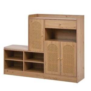 wohnli-moebel-suche-M26036161 Wohnli Möbelsuche - Schuhschrank mit Sitzbank und Rattantüren