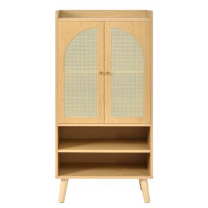 wohnli-moebel-suche-M26036165 Wohnli Möbelsuche - Sideboard aus Rattan in Holzoptik mit 2 Türen und 2 Nischen