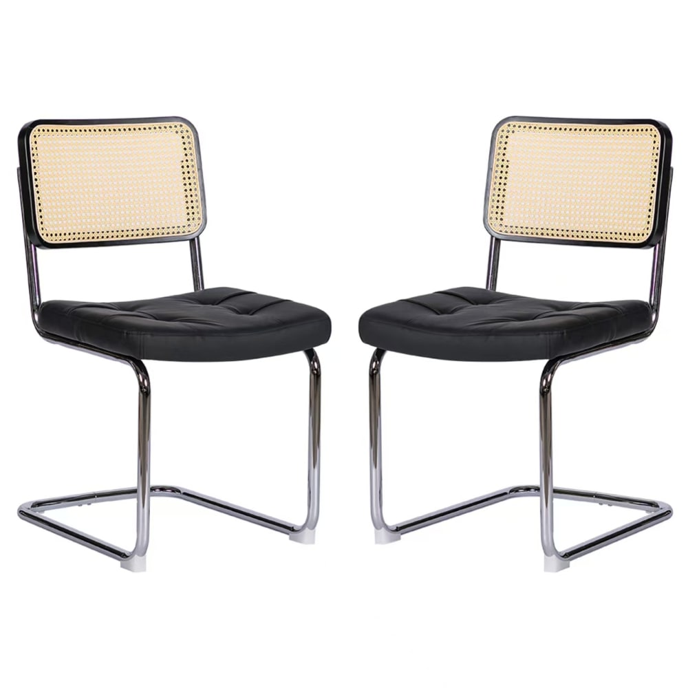 wohnli-moebel-suche-M26036177 Wohnli Möbelsuche - Set aus 2 Vintage-Stühlen aus Rattan und Leder
