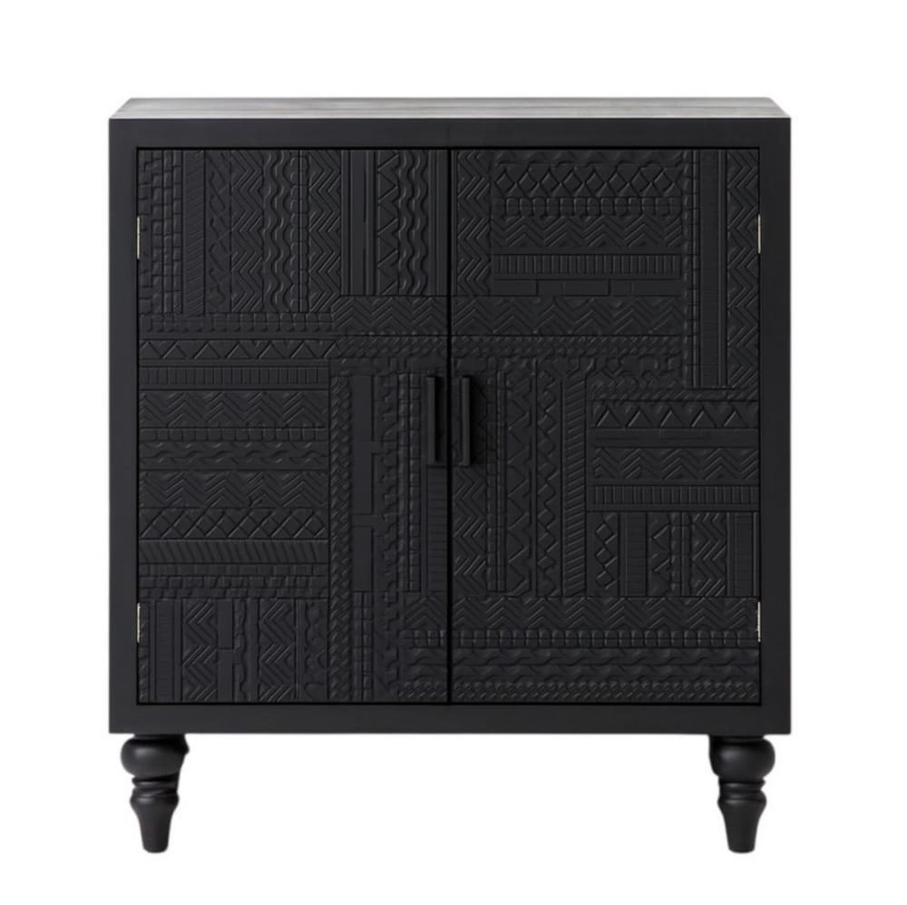 Wohnli Möbelsuche - Kleines Sideboard aus Kiefernholz mit geschnitzter Front
