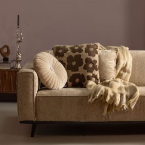 3-Sitzer-Sofa mit Veloursstoff L230 230x77x93cm Samt Gold WOOOD Sofas und Sessel Sofas 2-Sitzer-Sofas & 3-Sitzer-Sofas