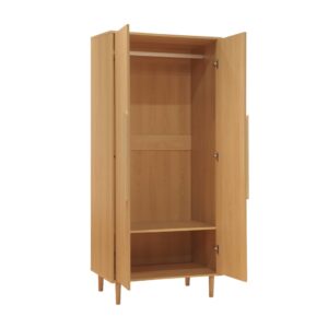 wohnli-moebel-suche-M26036854-1 Kleiderschrank im Eichenlook mit 2 Türen 80x180x55cm Holz Braun sweeek Möbel Schlafzimmermöbel Kleiderschränke