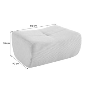wohnli-moebel-suche-M26036905-1 Hocker mit Cordbezug für Sessel dunkelbeige 88x35x70cm Stoff Beige sweeek Sofas und Sessel Sessel, Poufs und Fußbänke Sitzsäcke