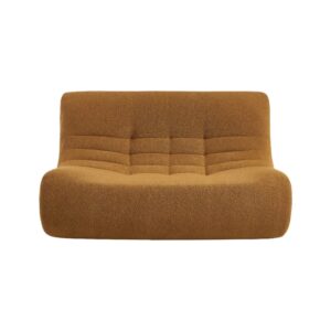wohnli-moebel-suche-M26036931-1 2-Sitzer Sessel mit strukturiertem Bouclé-Bezug senfgelb 137x72x105cm Stoff Braun sweeek Sofas und Sessel Sofas 2-Sitzer-Sofas & 3-Sitzer-Sofas