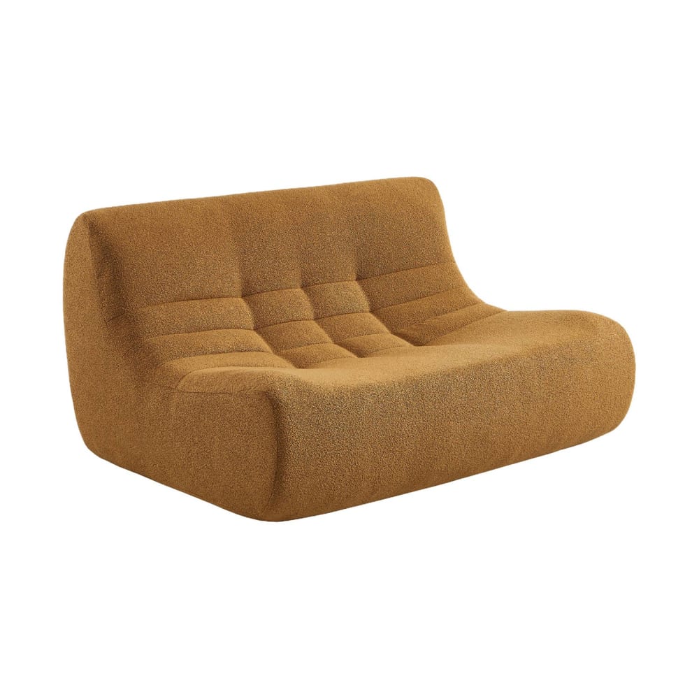wohnli-moebel-suche-M26036931 Wohnli Möbelsuche - 2-Sitzer Sessel mit strukturiertem Bouclé-Bezug senfgelb