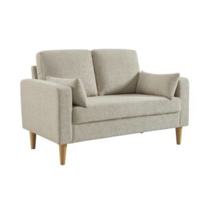 wohnli-moebel-suche-M26036933 Wohnli Möbelsuche - 2-Sitzer Sofa mit Heveaholz und Chenille-Bezug beige