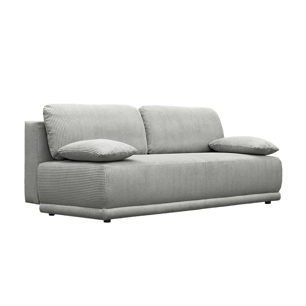 wohnli-moebel-suche-M26036935 Wohnli Möbelsuche - 3-Sitzer Schlafsofa mit Stauraum und Cordbezug in hellgrau