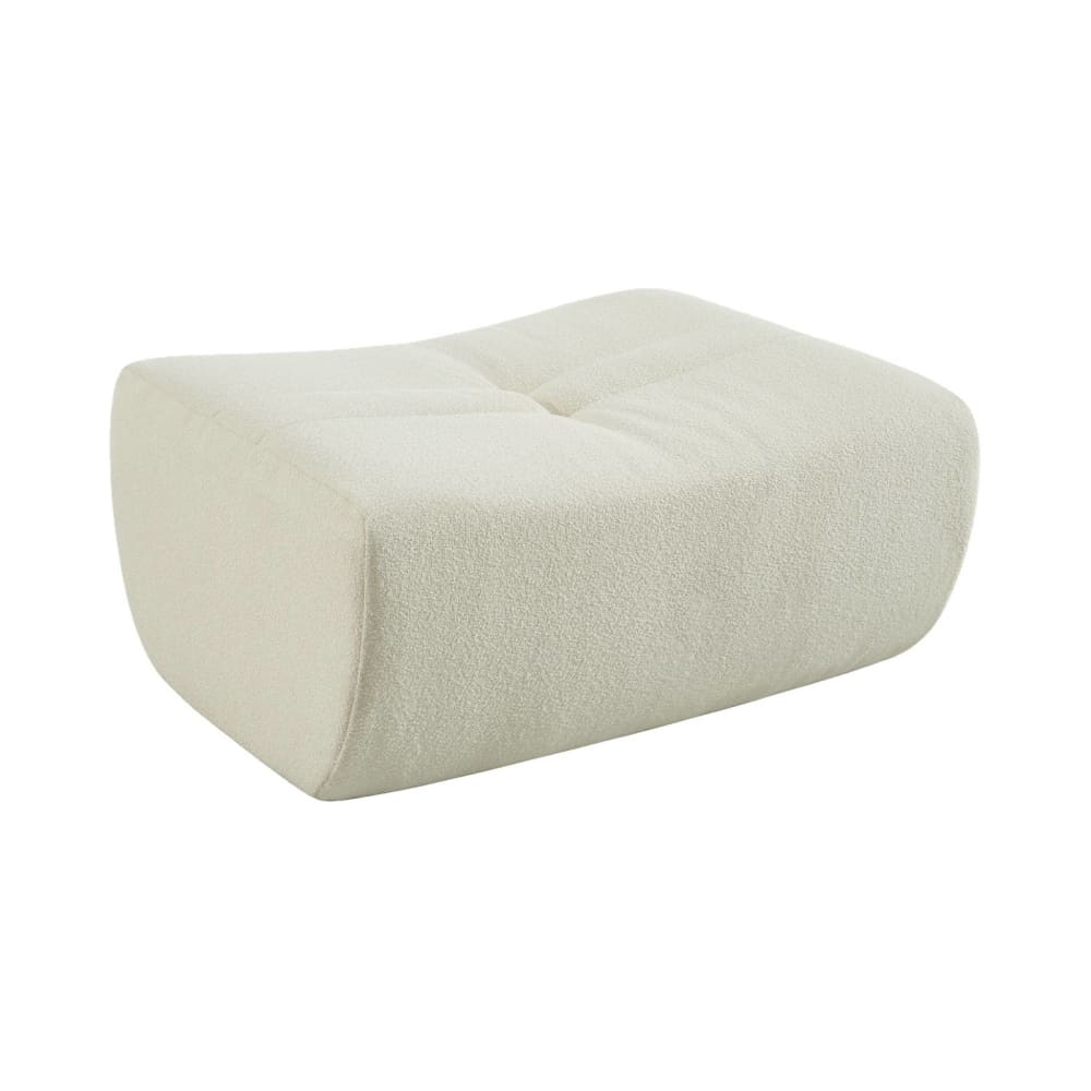wohnli-moebel-suche-M26036949 Wohnli Möbelsuche - Hocker mit strukturiertem Bouclé-Bezug für Sessel weiß