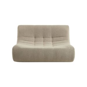 2-Sitzer Sessel mit strukturiertem Bouclé-Bezug beige 137x72x105cm Stoff Beige sweeek Sofas und Sessel Sofas 2-Sitzer-Sofas & 3-Sitzer-Sofas
