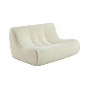 wohnli-moebel-suche-M26037067 Wohnli Möbelsuche - 2-Sitzer Sessel mit strukturiertem Bouclé-Bezug weiß