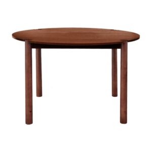 wohnli-moebel-suche-M26037074-1 Runder Esstisch Ø120cm aus Heveaholz nussbaumfarben 120x75x120cm Holz Braun sweeek Möbel Esszimmermöbel Esstische