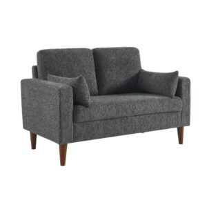 wohnli-moebel-suche-M26037120 Wohnli Möbelsuche - 2-Sitzer Sofa mit Heveaholz und Chenille-Bezug dunkelgrau