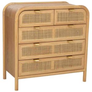 Wohnli Möbelsuche - Kommode aus Holz und Rattan