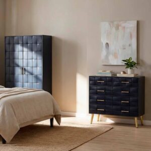 Holzkommode schwarz 72.5x35x79h cm 73x79x35cm Holz Schwarz Wanderlust deco Möbel Schlafzimmermöbel Kommoden