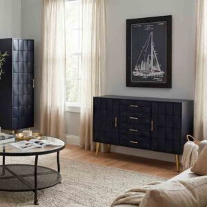 wohnli-moebel-suche-M26037521-1 Holzsideboard schwarz 120x40.5x81h cm 120x81x41cm Holz Schwarz Wanderlust deco Möbel Esszimmermöbel Sideboards, Highboards & niedrige Anrichten