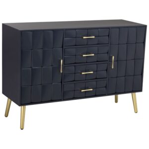 Wohnli Möbelsuche - Holzsideboard schwarz 120x40.5x81h cm