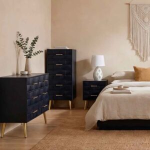 wohnli-moebel-suche-M26038834-1 Holzkommode schwarz 44x38x108h cm 44x108x38cm Holz Schwarz Wanderlust deco Möbel Schlafzimmermöbel Aufbewahrungsmöbel