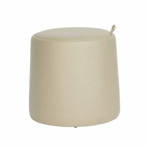Wohnli Möbelsuche - Sitzhocker mit stauraum runder aus kunstleder beige 42x45x45