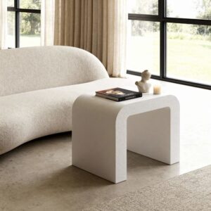 Couchtisch aus mdf weiß 45x40x30 40x45x30cm Holz Weiß Mobili Rebecca Möbel Wohnzimmermöbel Couchtische