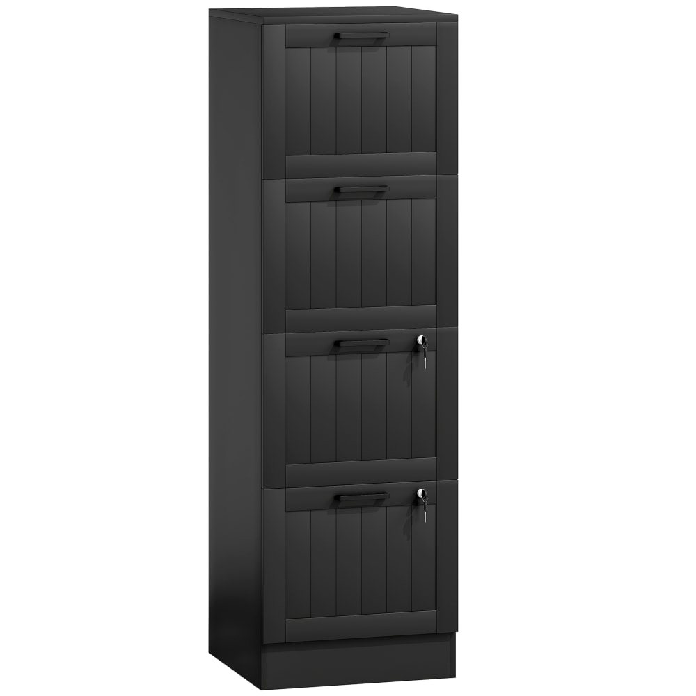 wohnli-moebel-suche-M26039244 Wohnli Möbelsuche - Caisson bureau mobile 4 tiroirs et serrure bois noir