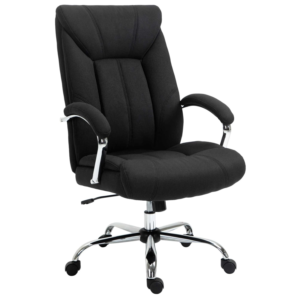 wohnli-moebel-suche-M26039266 Wohnli Möbelsuche - Fauteuil de bureau hauteur réglable dossier haut tissu en lin noir