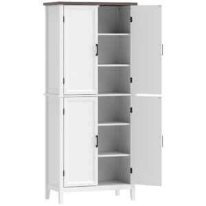 wohnli-moebel-suche-M26039268 Wohnli Möbelsuche - Armoire de cuisine 4 portes étagères réglables MDF blanc