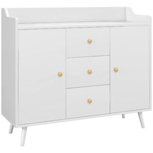 wohnli-moebel-suche-M26039341 Wohnli Möbelsuche - Weißer 2-Türen-3-Schubladen-Kieferpartikelbuffet