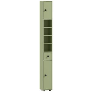 wohnli-moebel-suche-M26039349 Wohnli Möbelsuche - Meuble colonne salle de bain 2 portes 2 étagères 4 niches tiroir vert