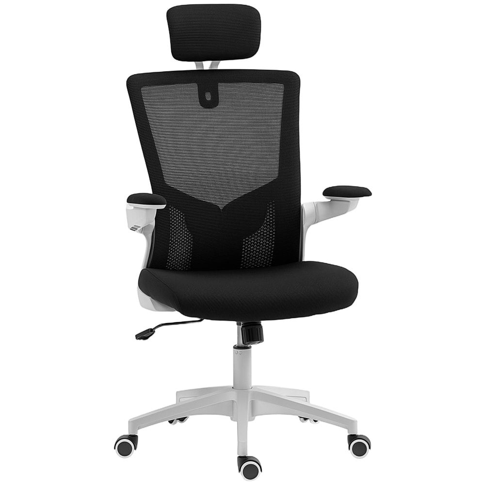 Wohnli Möbelsuche - Chaise bureau accoudoirs relevables soutien lombaire maille noir