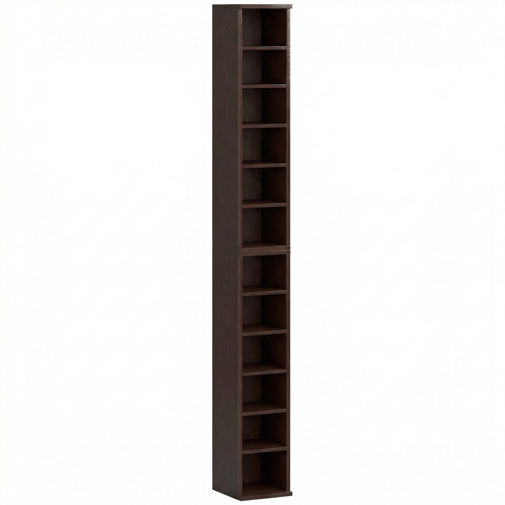 wohnli-moebel-suche-M26039502 Wohnli Möbelsuche - Lot de 2 étagères range cd ajustables bois marron