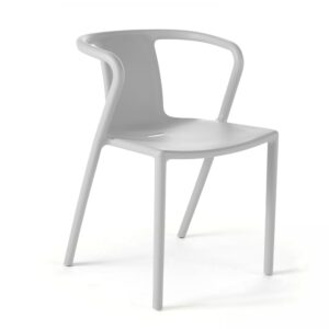 wohnli-moebel-suche-M26040215-1 4er-Set Designgartensessel aus Kunststoff Weiß 60x80x60cm PVC - Polyvinlychlorid Weiß Oviala Möbel Esszimmermöbel Stühle