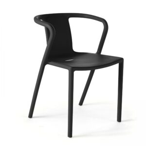 wohnli-moebel-suche-M26040245-1 4er-Set Designgartensessel aus Kunststoff Schwarz 60x80x60cm PVC - Polyvinlychlorid Schwarz Oviala Möbel Esszimmermöbel Stühle