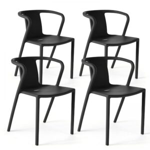 wohnli-moebel-suche-M26040245 Wohnli Möbelsuche - 4er-Set Designgartensessel aus Kunststoff Schwarz