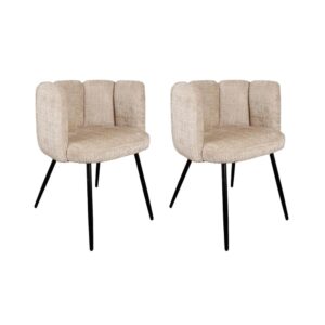 Wohnli Möbelsuche - 2er-Set Esszimmerstühle High Five aus Chenille
