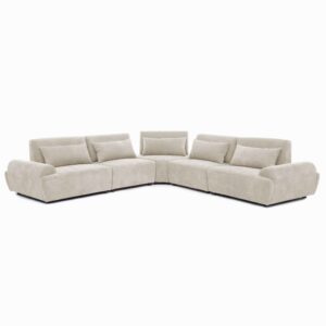 Wohnli Möbelsuche - Modulares 5-Sitzer-Ecksofa mit verstellbarer Rückenlehne 340 cm ecru