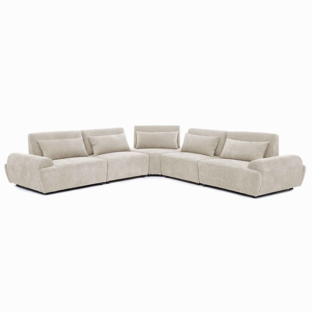 wohnli-moebel-suche-M26040828 Wohnli Möbelsuche - Modulares 5-Sitzer-Ecksofa mit verstellbarer Rückenlehne 340 cm ecru