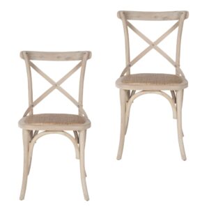 wohnli-moebel-suche-M26040843 Wohnli Möbelsuche - Set aus 2 Stühlen aus Massivholz und Wiener Geflecht L61 cm - BISTROT